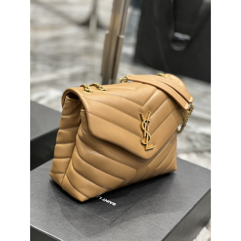 Saint Laurent Loulou Shoulder Bag Amber