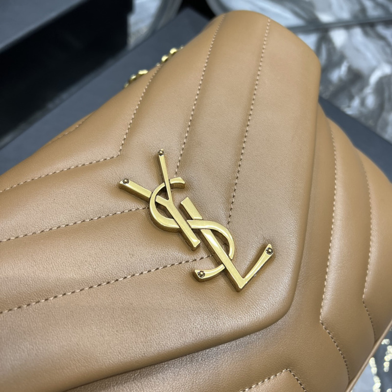 Saint Laurent Loulou Shoulder Bag Amber