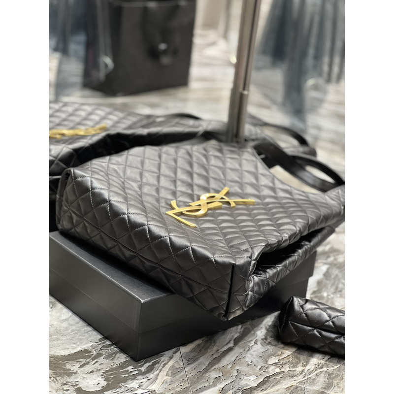 Saint Laurent Icare Sheepskin Tote Black