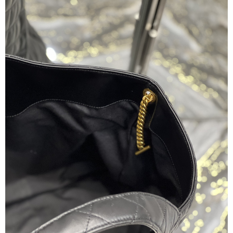 Saint Laurent Icare Sheepskin Tote Black