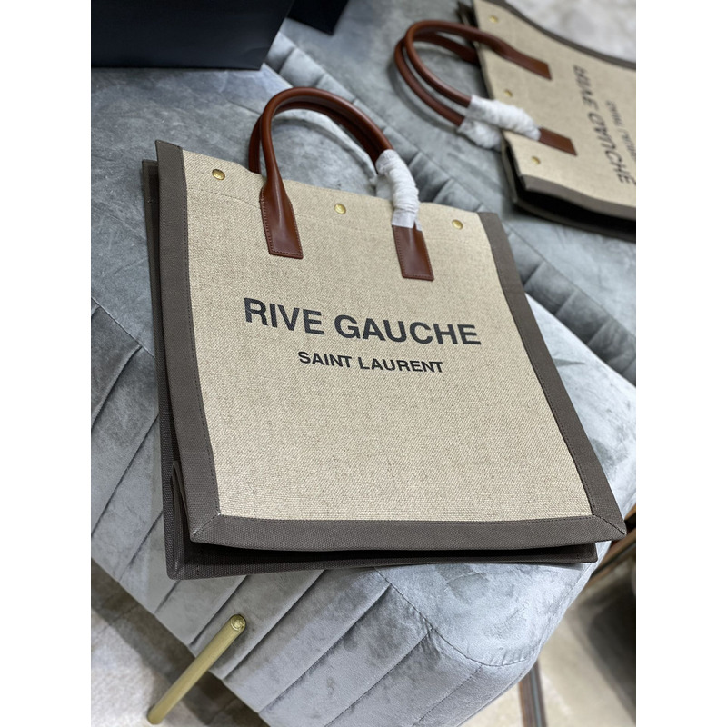 Saint Laurent Rive Gauche Tote Beige M