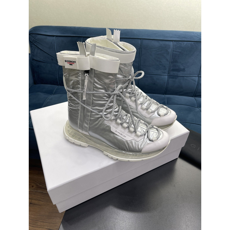 Givenchy Windproof Air Cushion Sneakers High Boots Silver