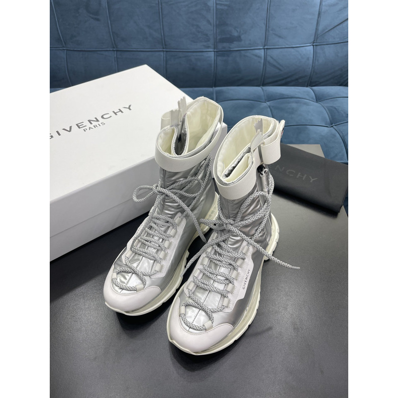 Givenchy Windproof Air Cushion Sneakers High Boots Silver