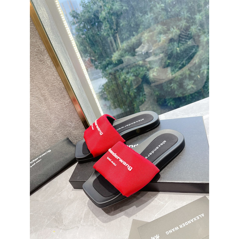 Alexander Wang Nylon Platform Sandals Red