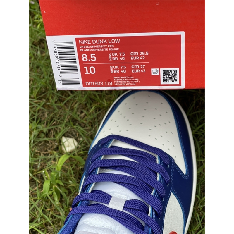 Nike Dunk Low Sneakers Blue Red White