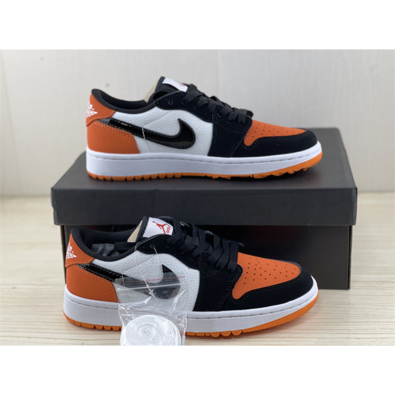 Jordan 1 Low UNC Sneakers White/Dark Powder Orange-Obsidian