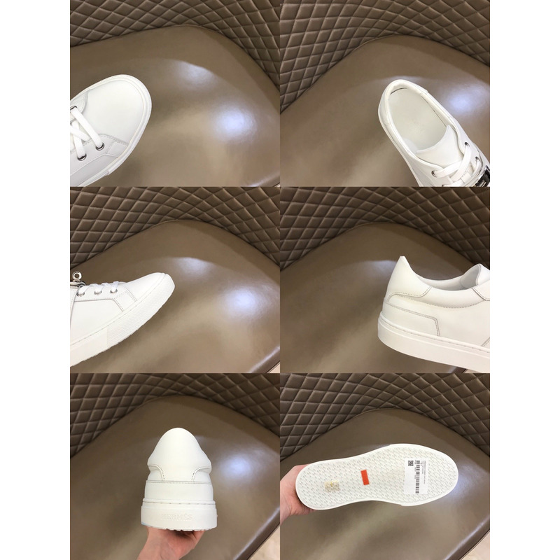 H**mes kelly day low-top sneakers white/silver