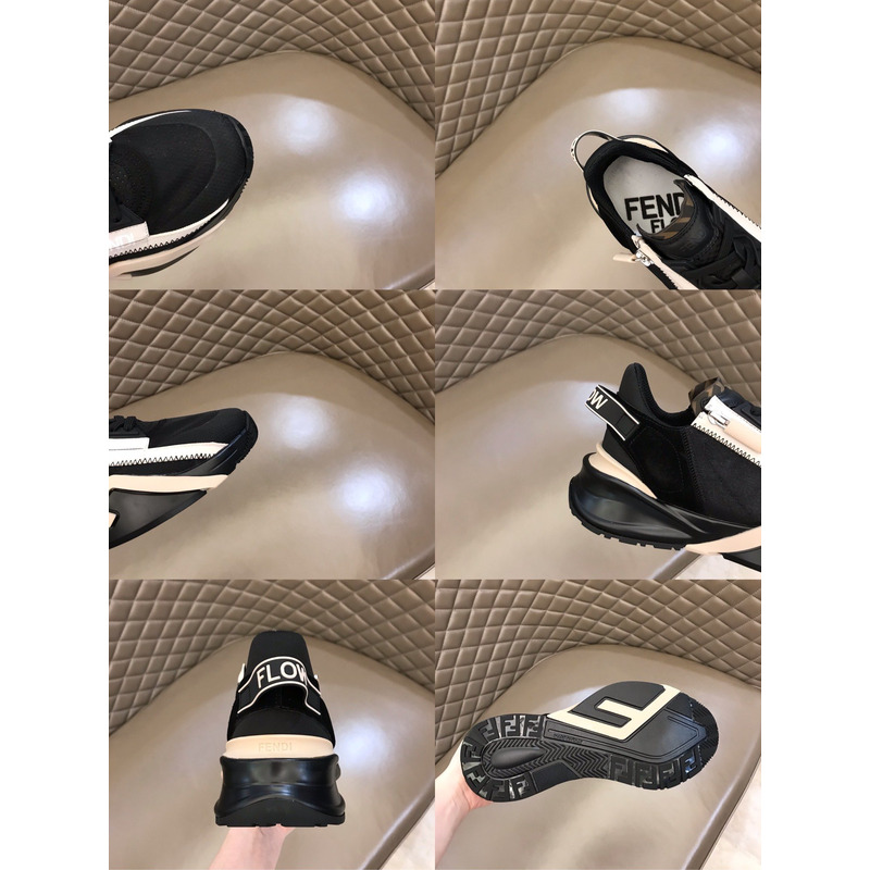 F**di nylon low-top sneakers black