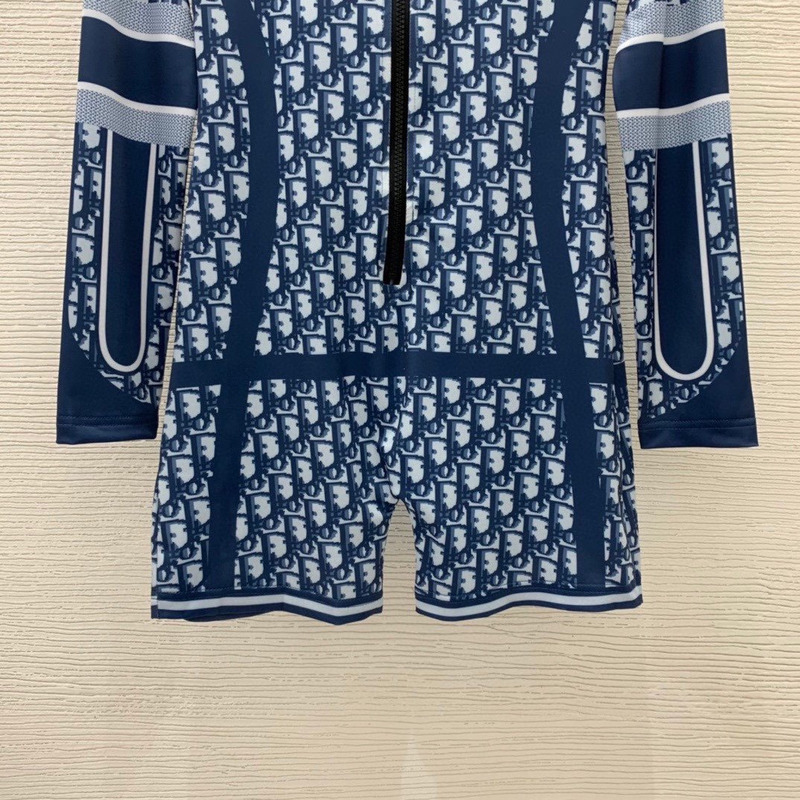 D*or bikini long sleeve one-piece swimsuit logo print