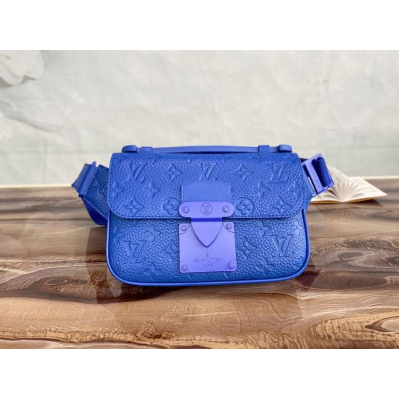 LV S Lock Sling Bag Blue M58486