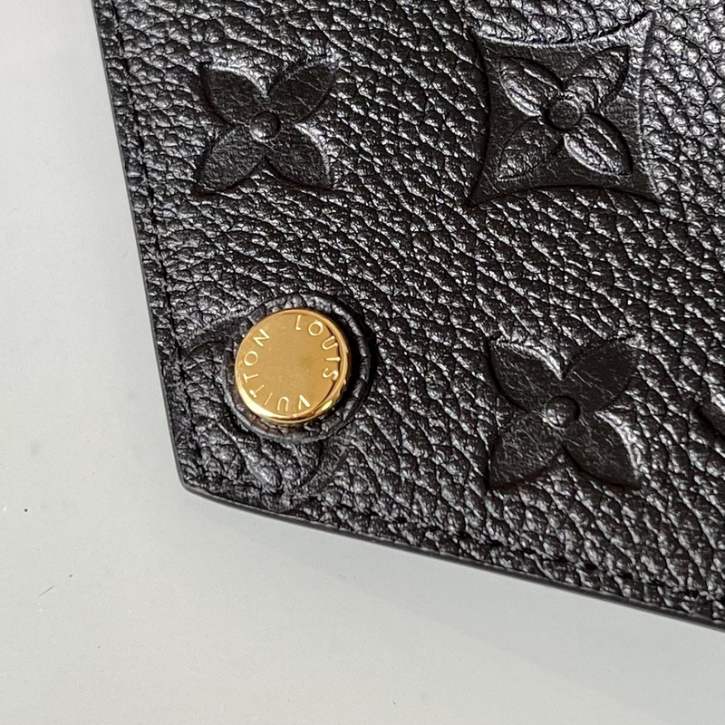 LV Embossed Zoe Short Wallet Leather Black