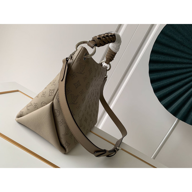 LV Beaubourg Hobo Leather Handbag Apricot M56073