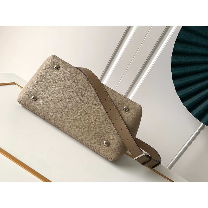 LV Beaubourg Hobo Leather Handbag Apricot M56073