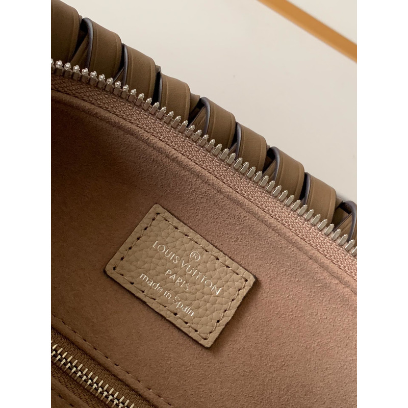 LV Beaubourg Hobo Leather Handbag Apricot M56073