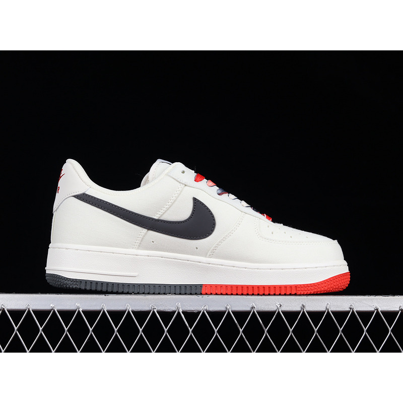 Nike Air Force 1 07 Low Beige Dark Grey Red Chicago NA2022-006