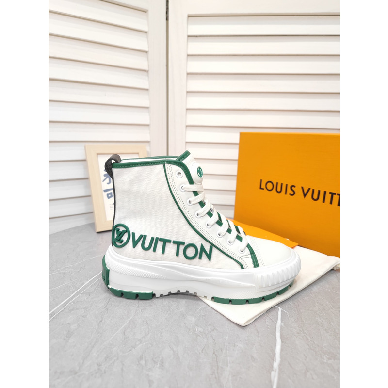 LV Squad High-Top Sneaker Green 1AADAR