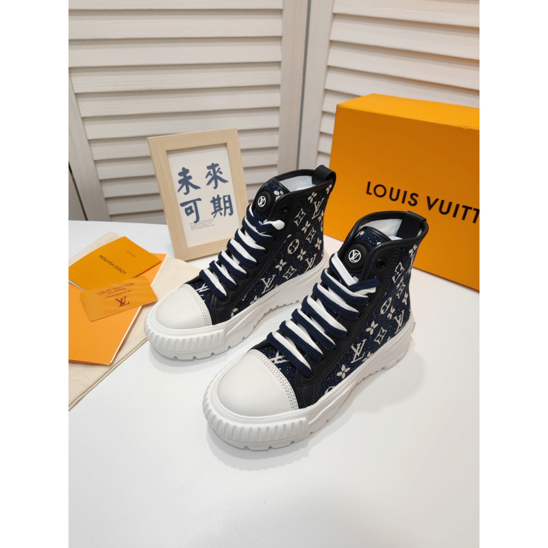 LV Squad Monogram High-Top Sneaker Black