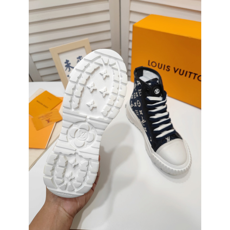 LV Squad Monogram High-Top Sneaker Black