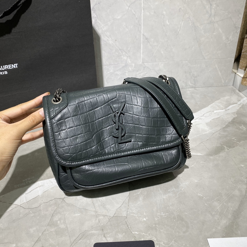 Saint Laurent Niki Baby YSL Shoulder Bag Black