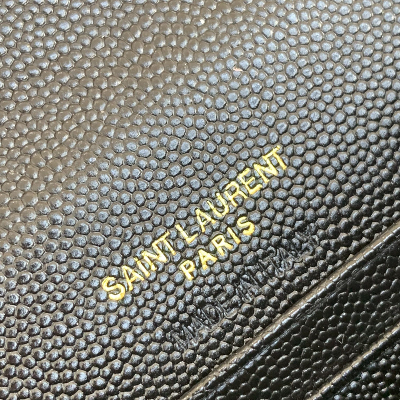 Saint Laurent Envelope Leather Wallet Black