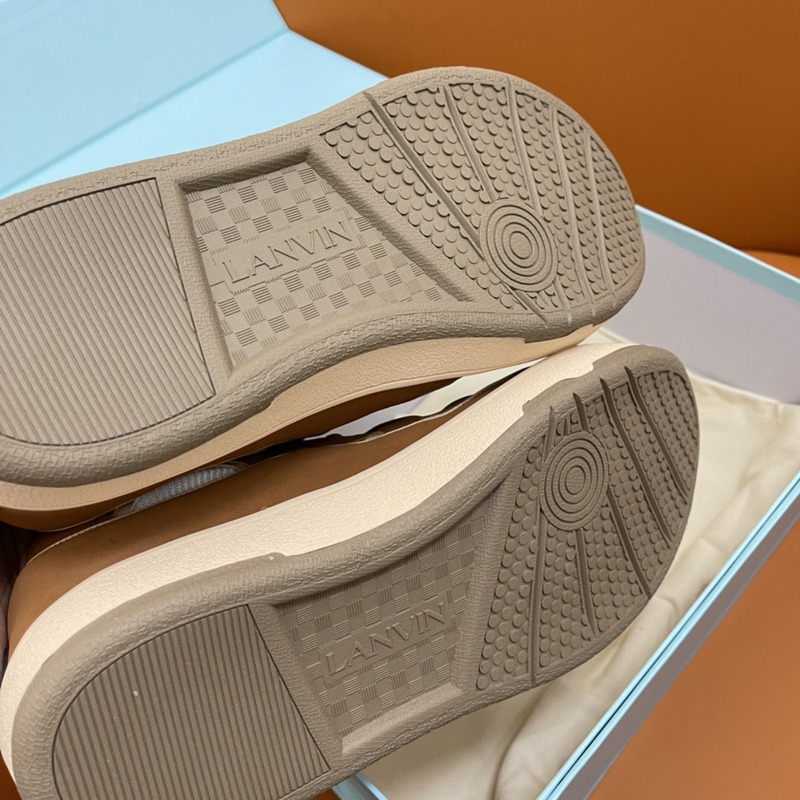 Lanvin Curb Low Top Sneakers Brown