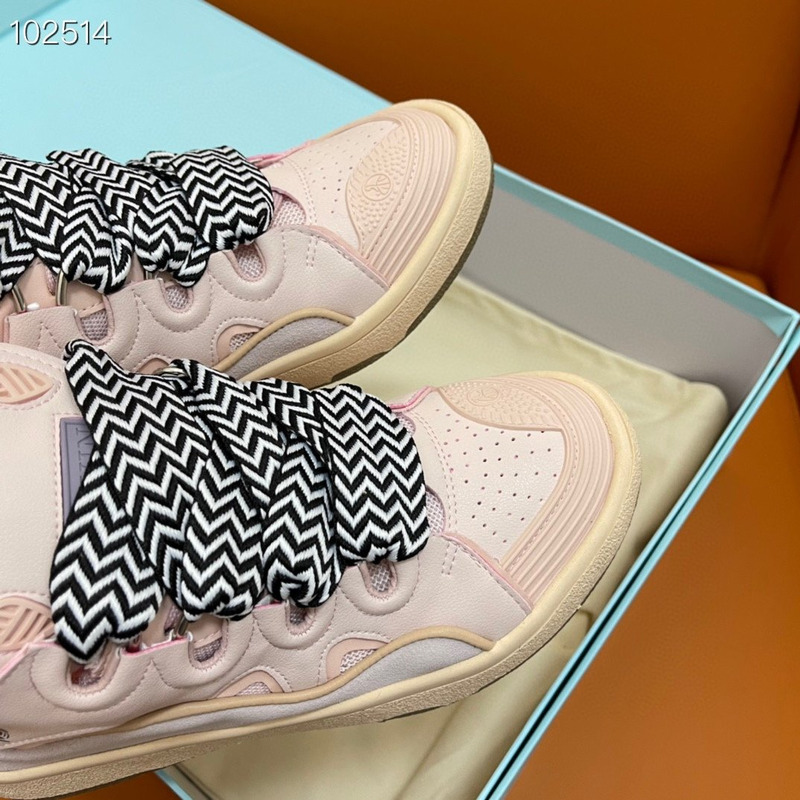 Lanvin Curb Z-Lace Sneakers Pink