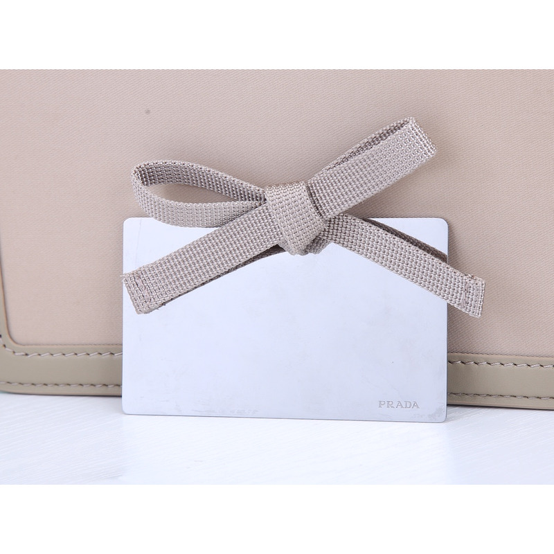 Pra*a brushed leather shoulder bag in pink