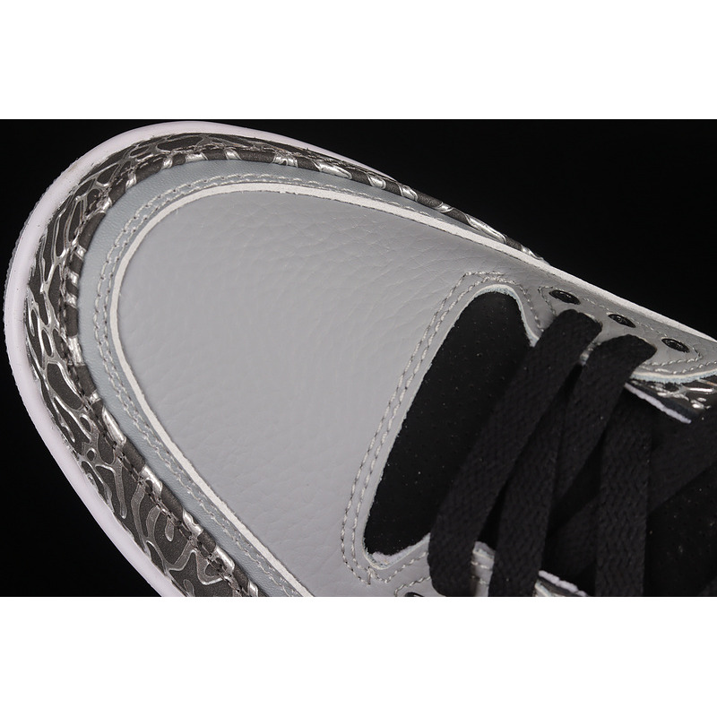 Air Jordan 3 Wolf Grey Sneakers Black and Grey