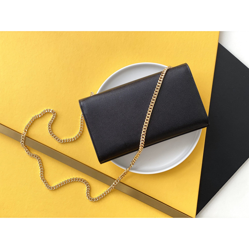 Saint Laurent Kate leather shoulder bag gold