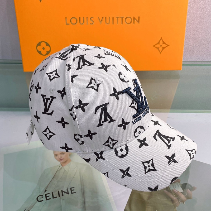 l**is V*t*n embroidered logo hat white