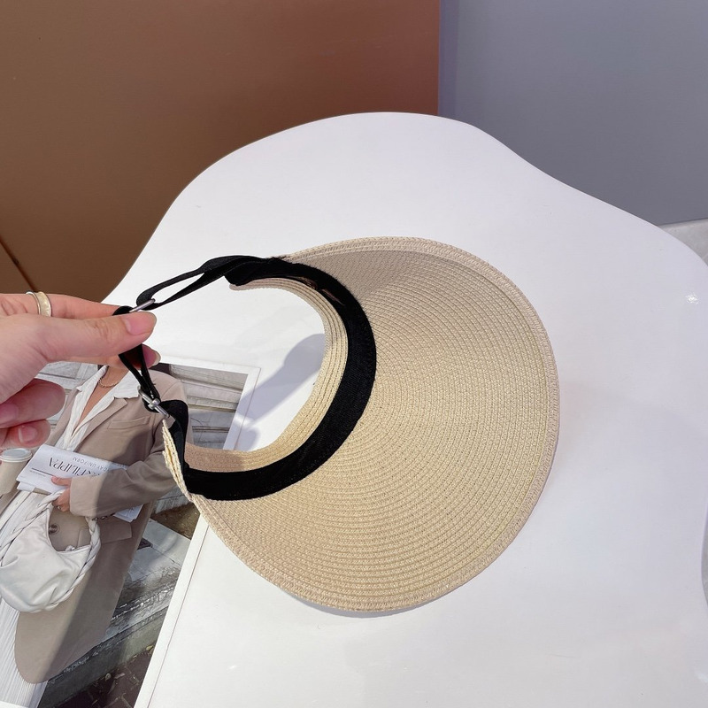 l**is V*t*n leather logo visor hat beige