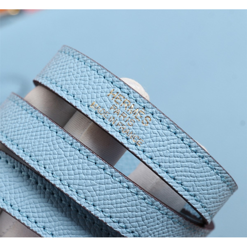 H**mes gold epsom sellier kelly 25 gold hardware sky blue