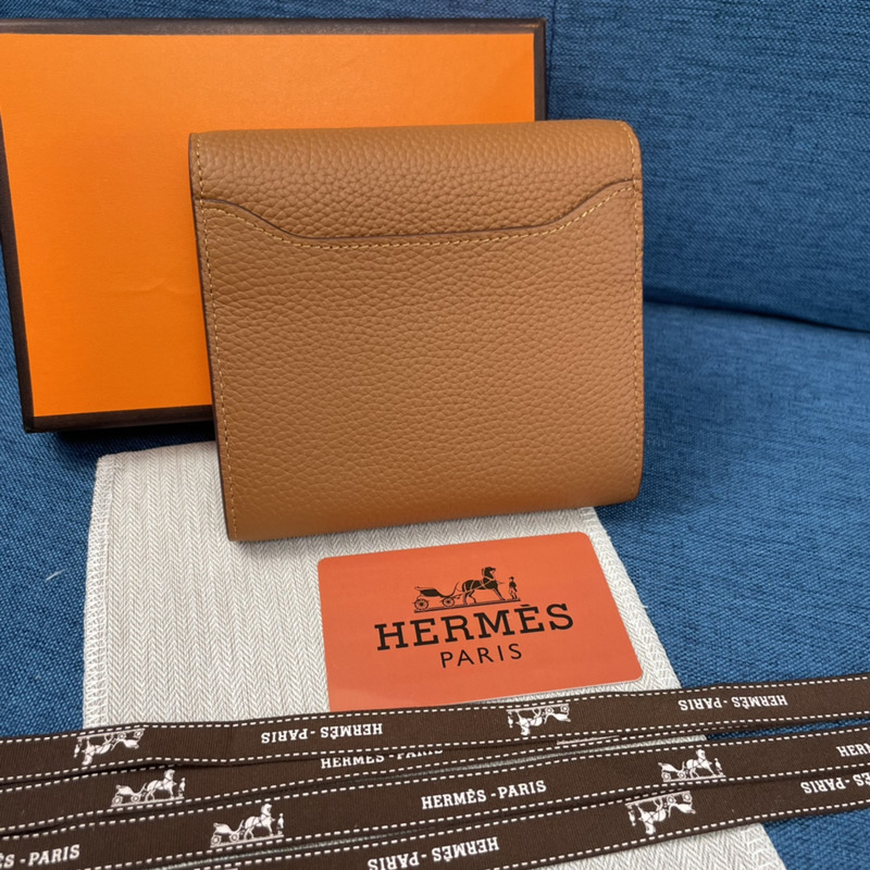 H**mes constance slim wallet brown