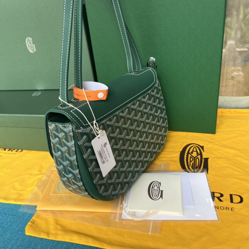 Go*ard 233 Go*ardine canvas & chevroches calfskin green