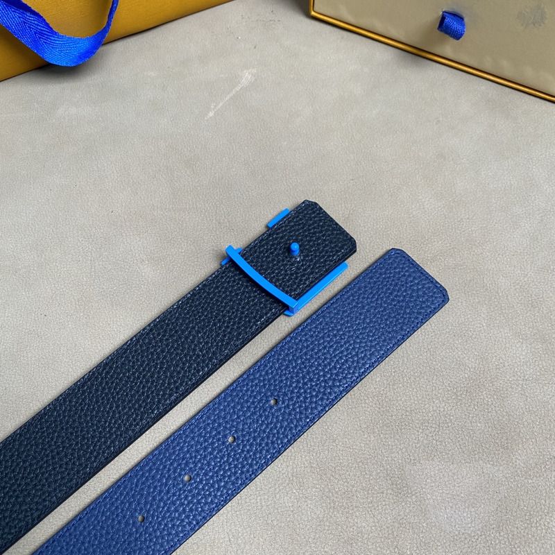 l**is V*t*n leather belt blue