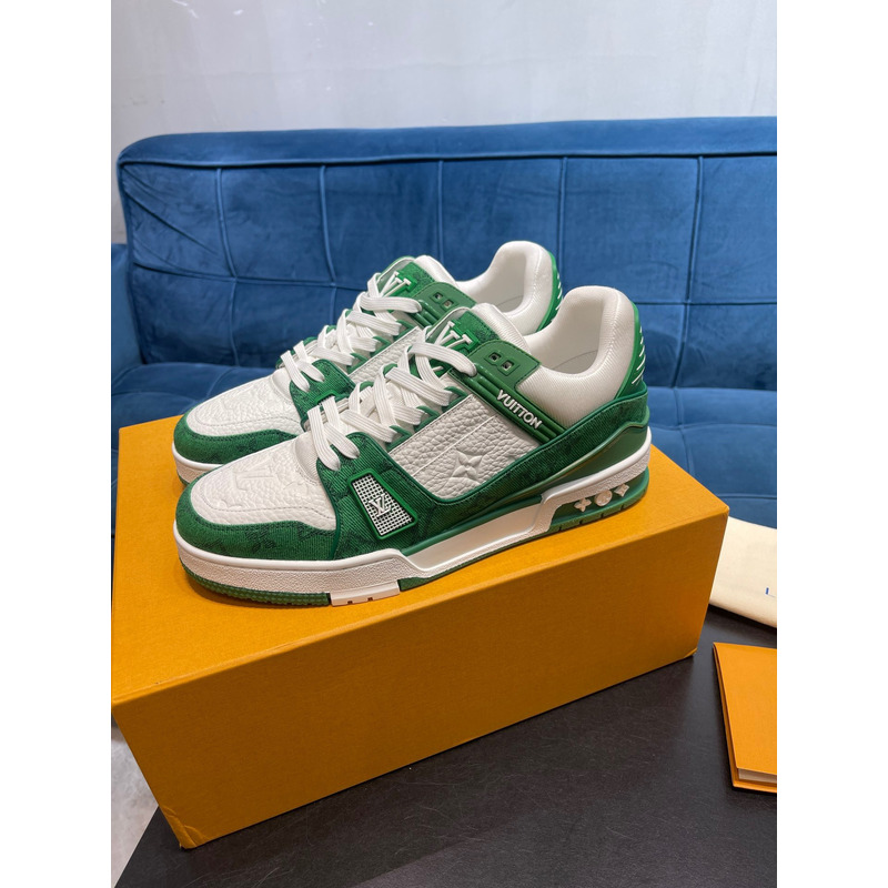 l**is V*t*n monogram lv trainer sneaker green