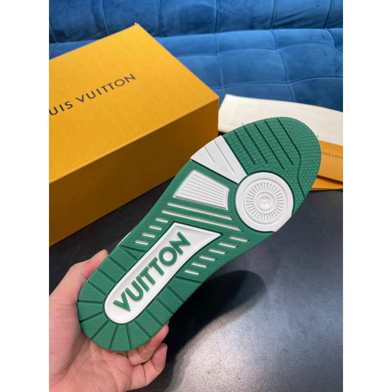 l**is V*t*n monogram lv trainer sneaker green