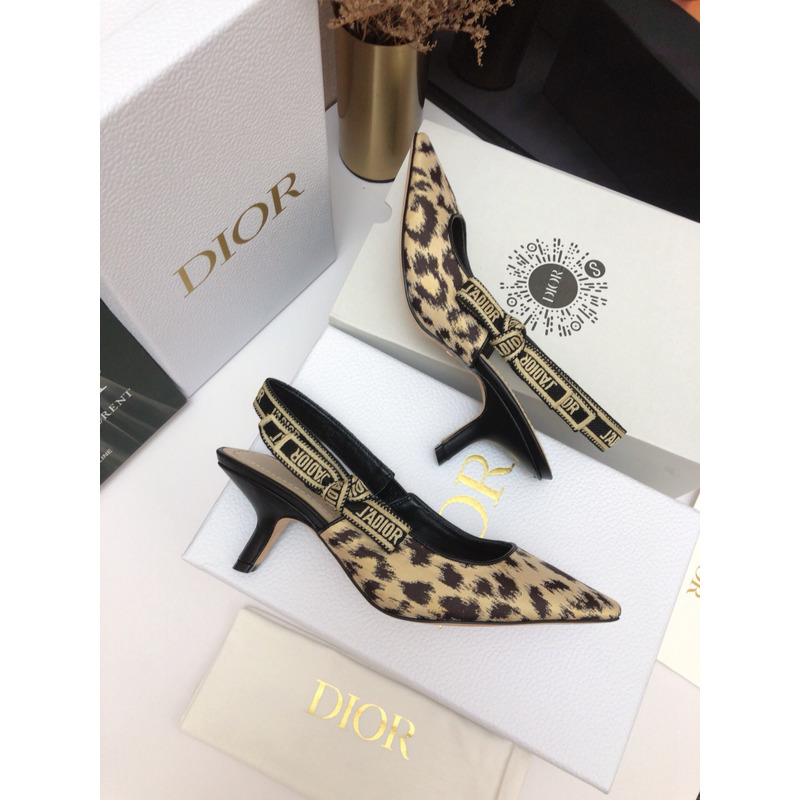 D*or leopard slingback pumps 4.5cm