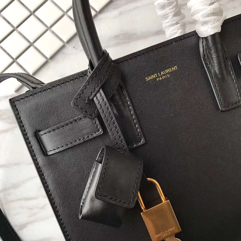 Saint Laurent Small Saint Laurent South Africa Plain Organ Bag Handbag Leather Black