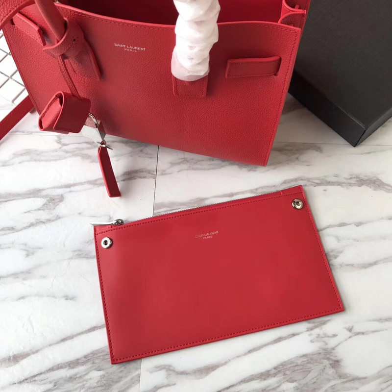 Saint Laurent lassic SAC DE JOUR bag Red