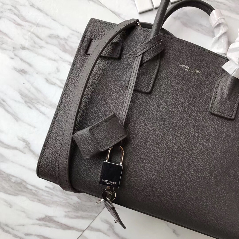 saint laurent new sac de jour Di*m*nd organ bag collection tote bag grayblack buckle