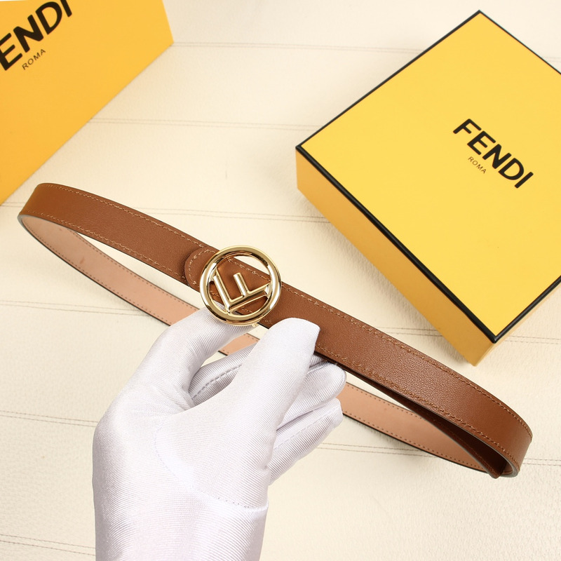 F**di nude leather belt