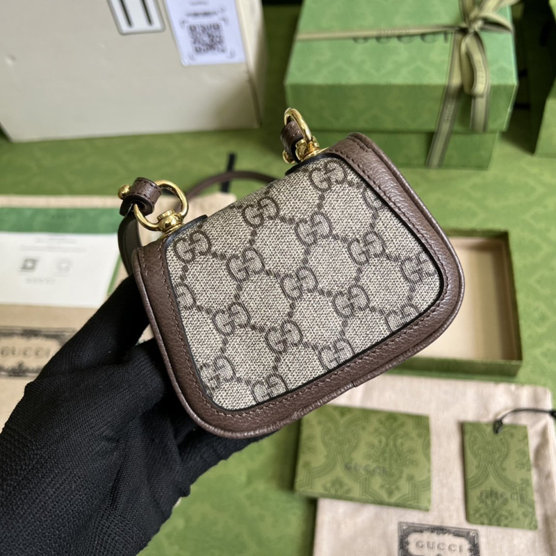 G*u*i G*u*i blondie card case wallet beige and ebony