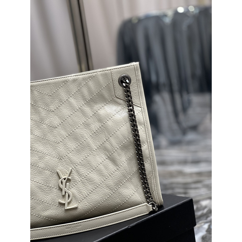 Saint Laurent Niki Medium Shopping Bag White