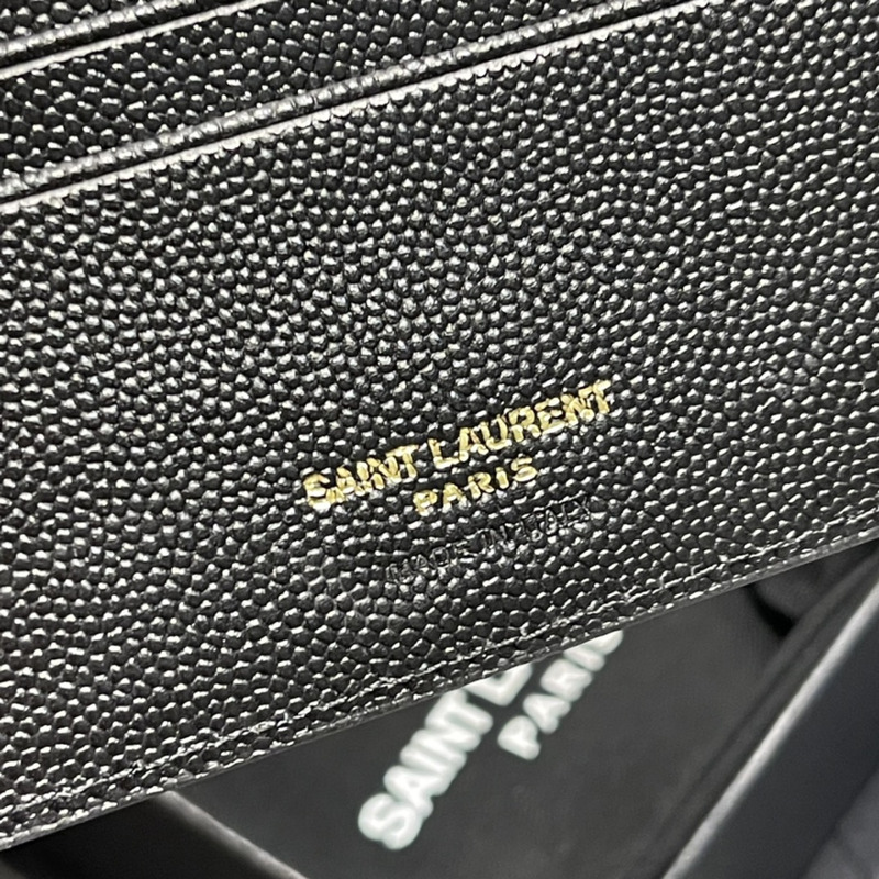 Saint Laurent CASSANDRE E/W Leather Wallet Black