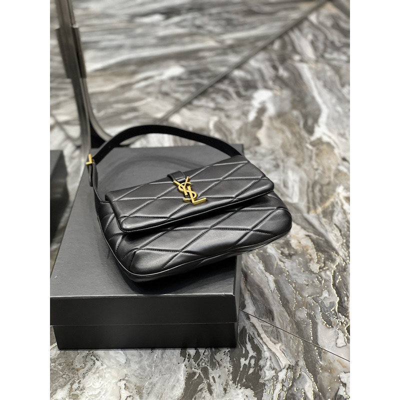 Saint Laurent LE57 Quilted Lambskin Shoulder Bag Black