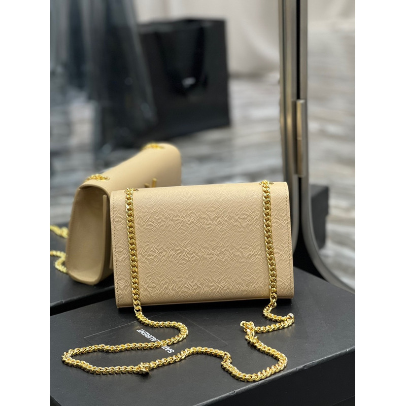 Saint Laurent YSL Kate Chain Bag Medium Dark Beige