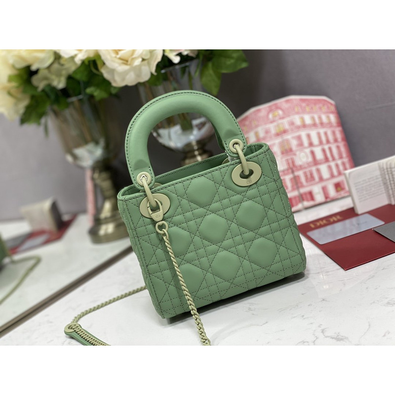D*or mini lady D*or bag jade green