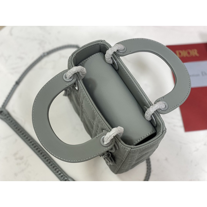 D*or mini lady D*or bag gray