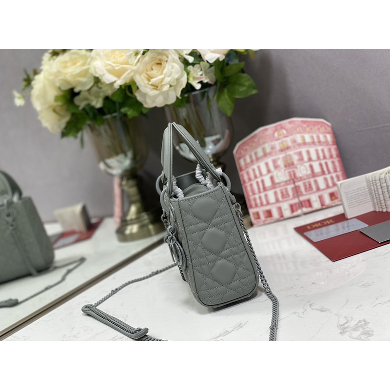 D*or mini lady D*or bag gray